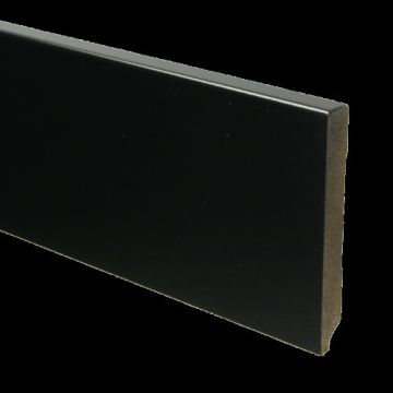 Plint MDF Voorgelakt Zwart Ral 9005 120 x 15 mm 240 cm
