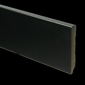 Plint MDF Voorgelakt Zwart Ral 9005 90 x 12 mm 240 cm