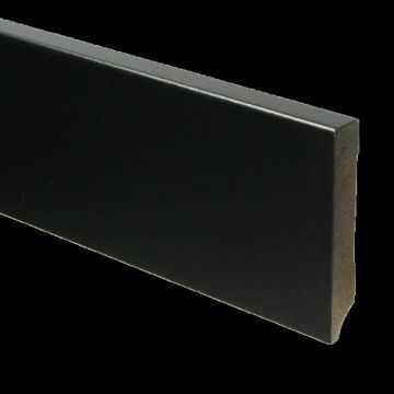 Plint MDF Voorgelakt Zwart Ral 9005 90 x 15 mm 240 cm
